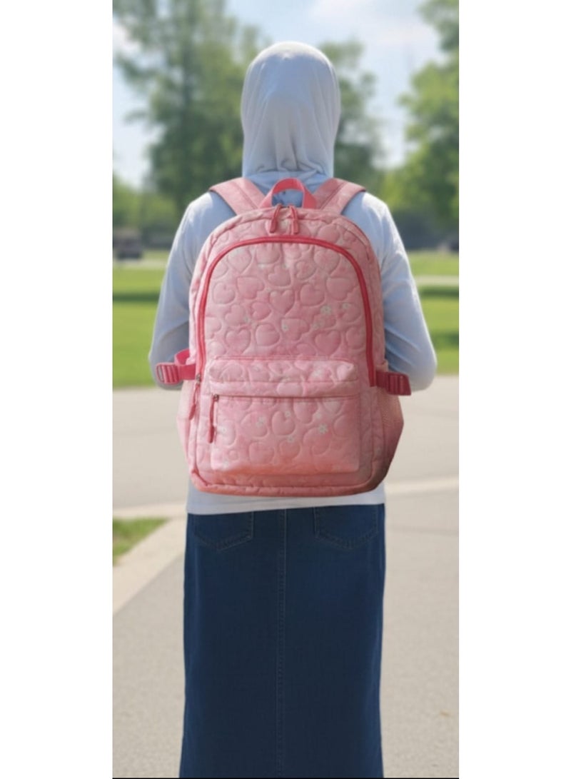 Brand Stores Patterned Backpack , perfect for School and Vacations -Rose - Image 2